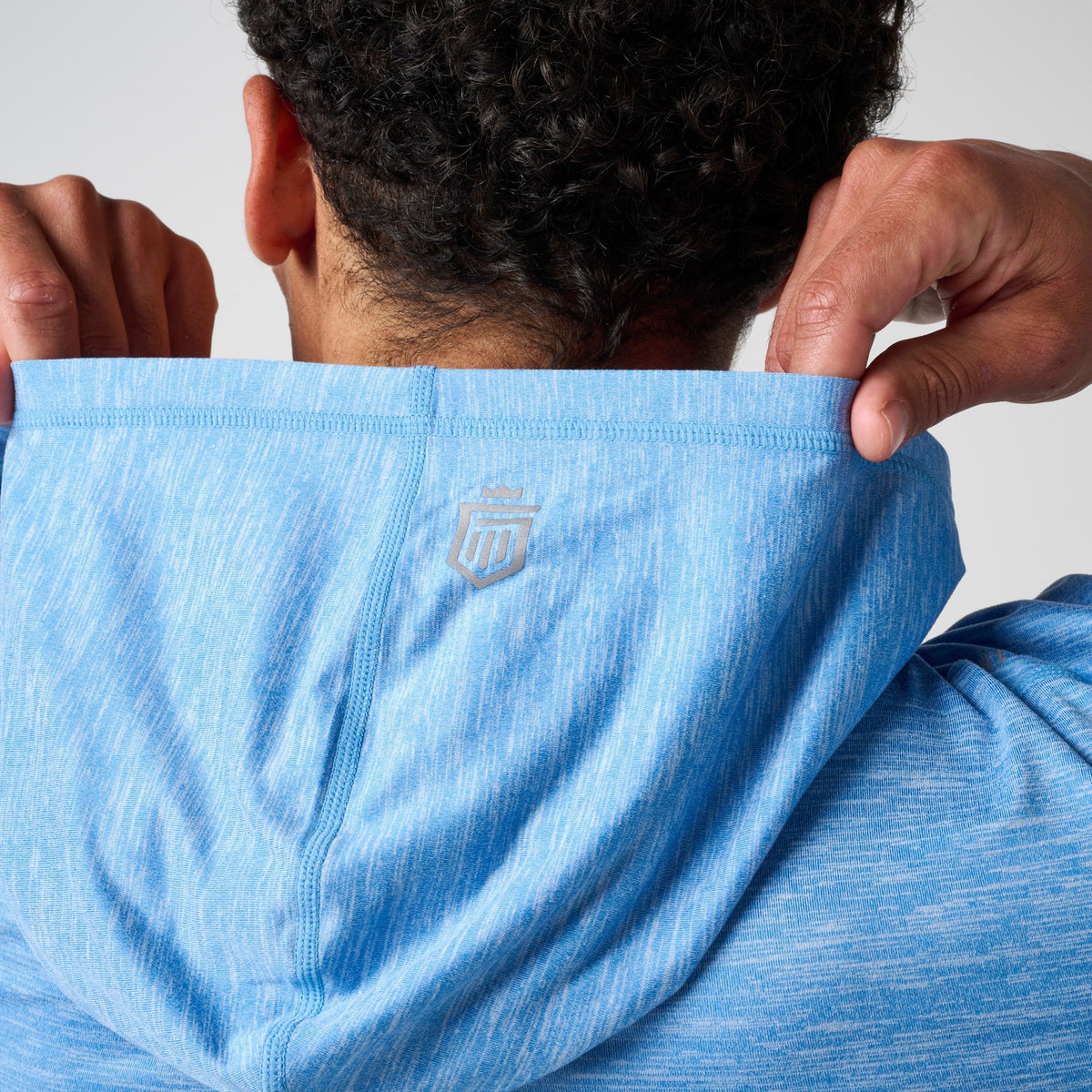 Greatness Wins Men's Core Tech T-Shirt Hoodie | Marina Blue Heather