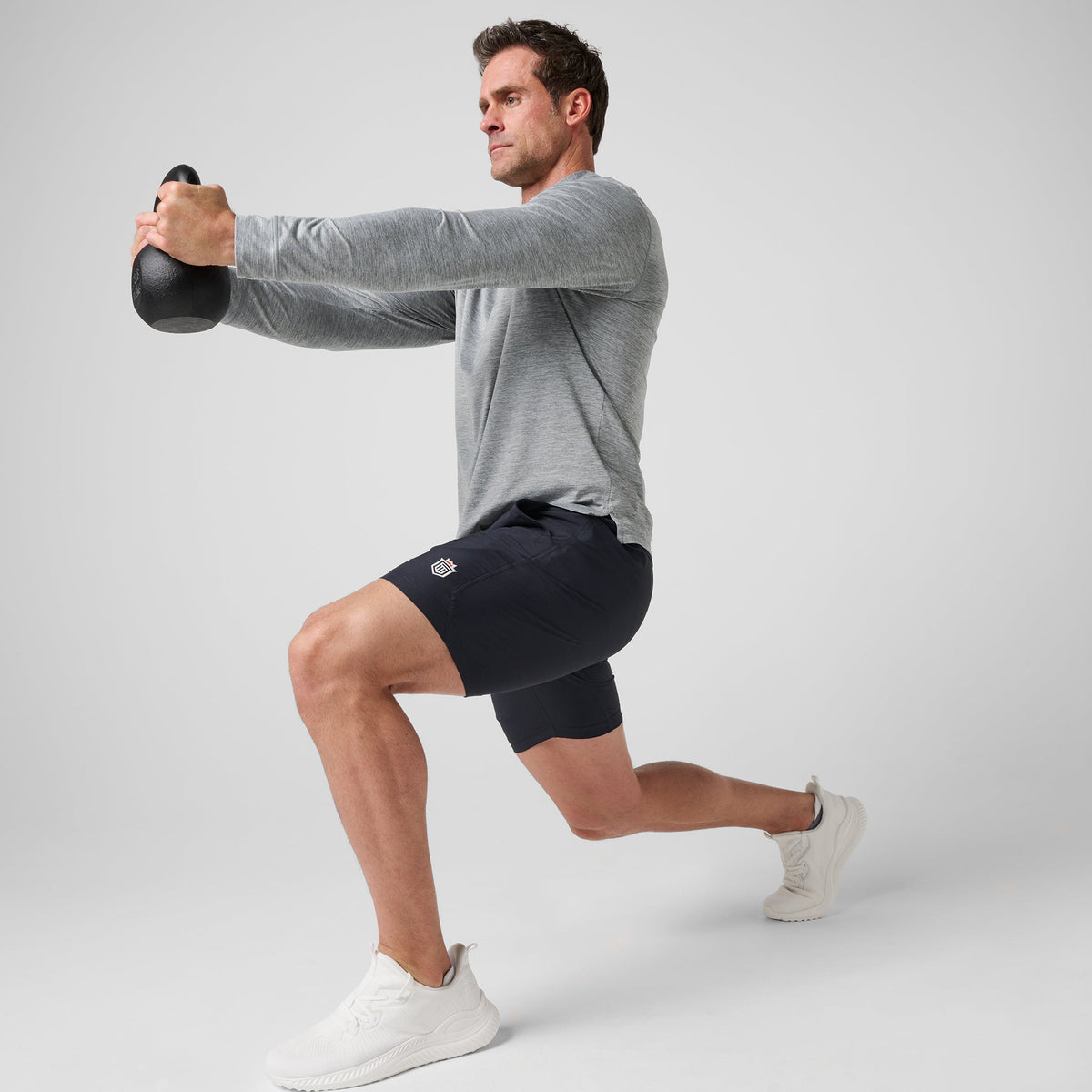 Greatness Wins Men's Core Tech T-Shirt Hoodie | Athletic Gray Heather