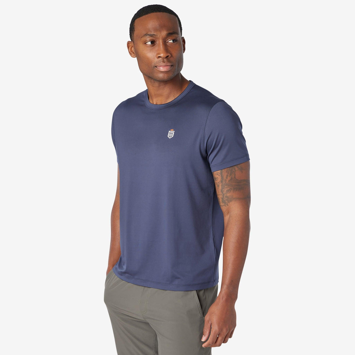 Greatness Wins Men's Core Tech Tee | Navy