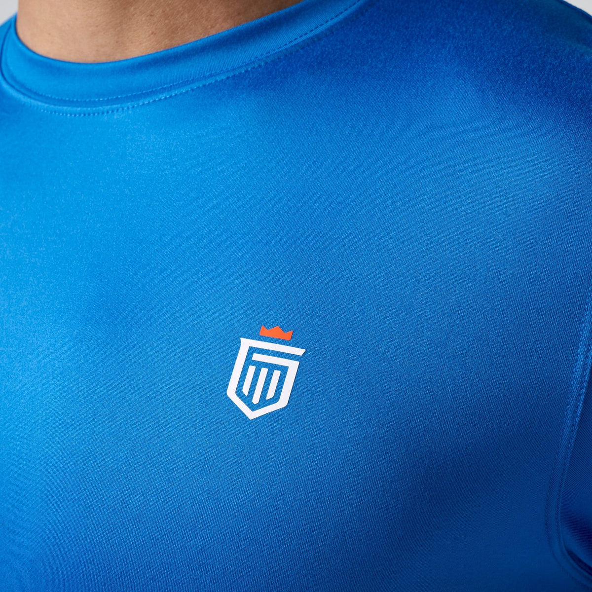 Greatness Wins Men's Core Tech Tee | Sonic Blue