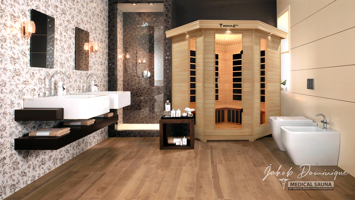 Medical Saunas – Medical 6 Plus Full Spectrum Infrared Sauna, Hemlock Wood, 6-Person Capacity, 12 Heaters, 2250 W