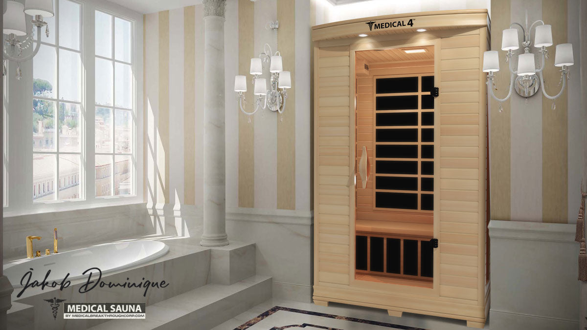 Medical Saunas – Medical 4 Two-Person Full Spectrum Infrared Sauna, Hemlock Wood, 6 Heaters, 1700 W