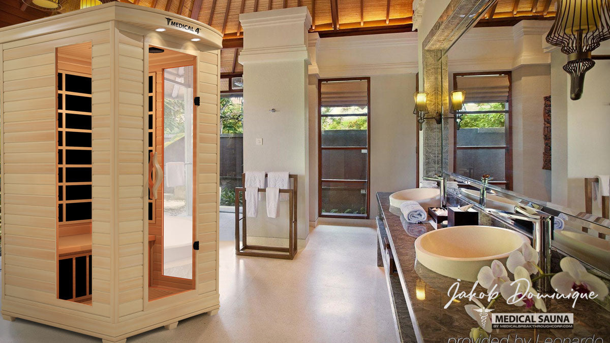 Medical Saunas – Medical 4 Two-Person Full Spectrum Infrared Sauna, Hemlock Wood, 6 Heaters, 1700 W