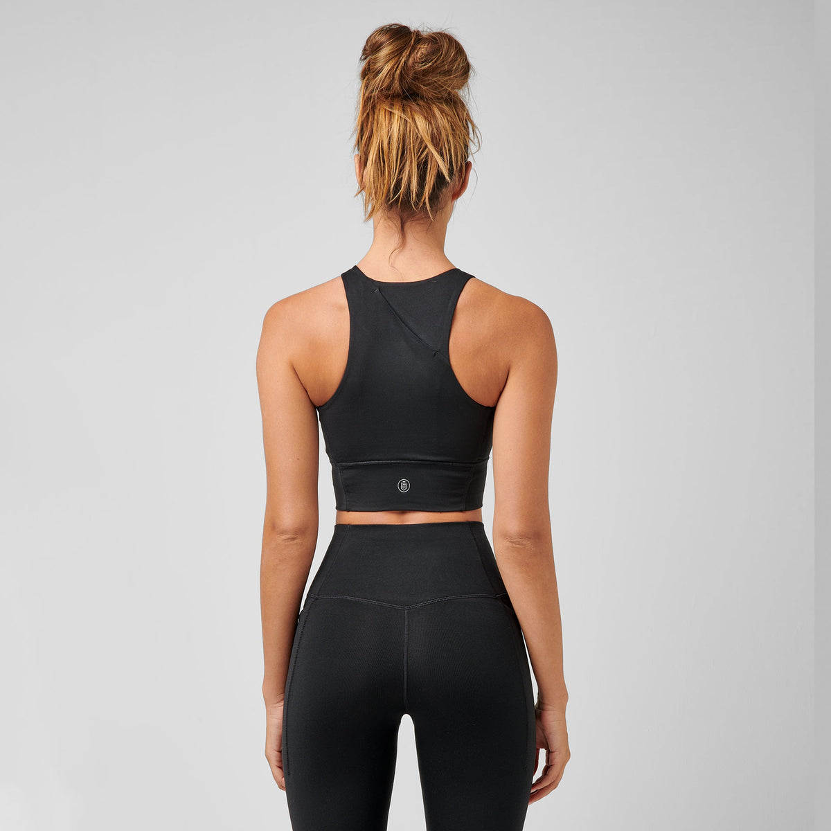 Greatness Wins Women's High Neck Pocket Long Bra | Black