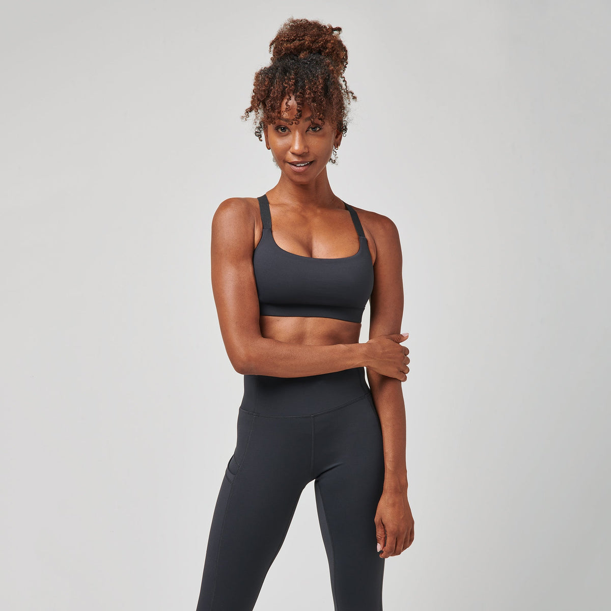Greatness Wins Women's High Output Sports Bra | Black