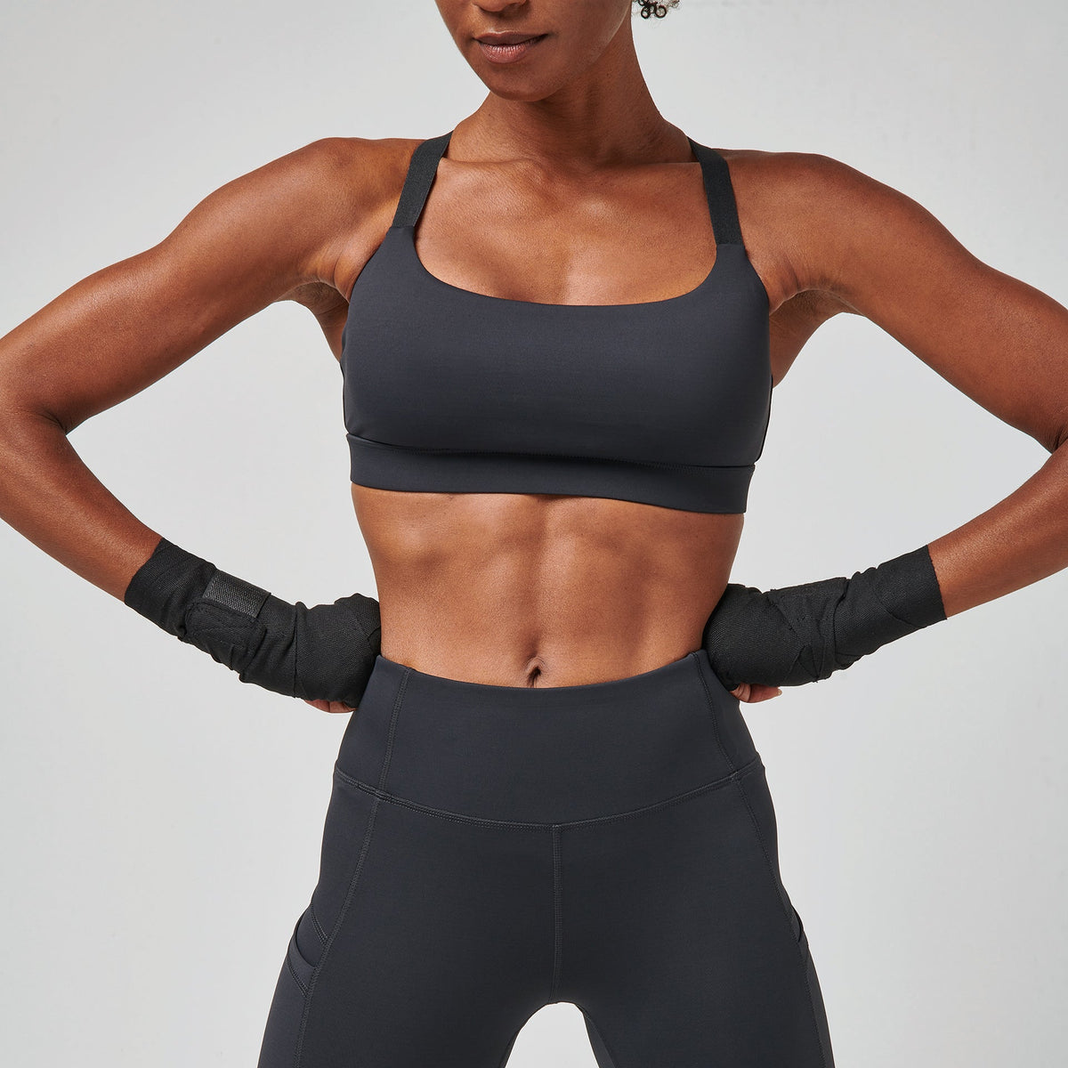 Greatness Wins Women's High Output Sports Bra | Black