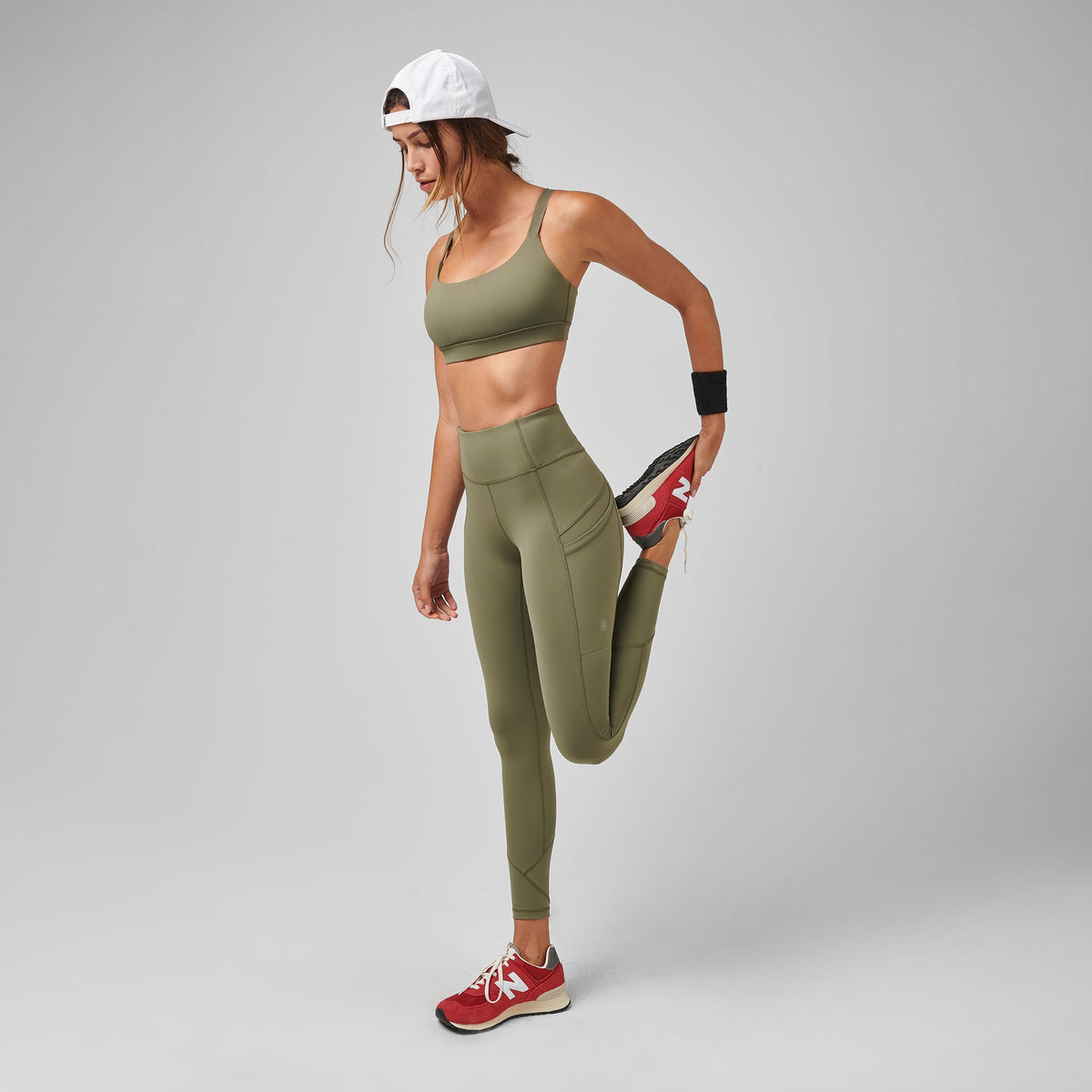 Greatness Wins Women's High Output Sports Legging | Slate Green