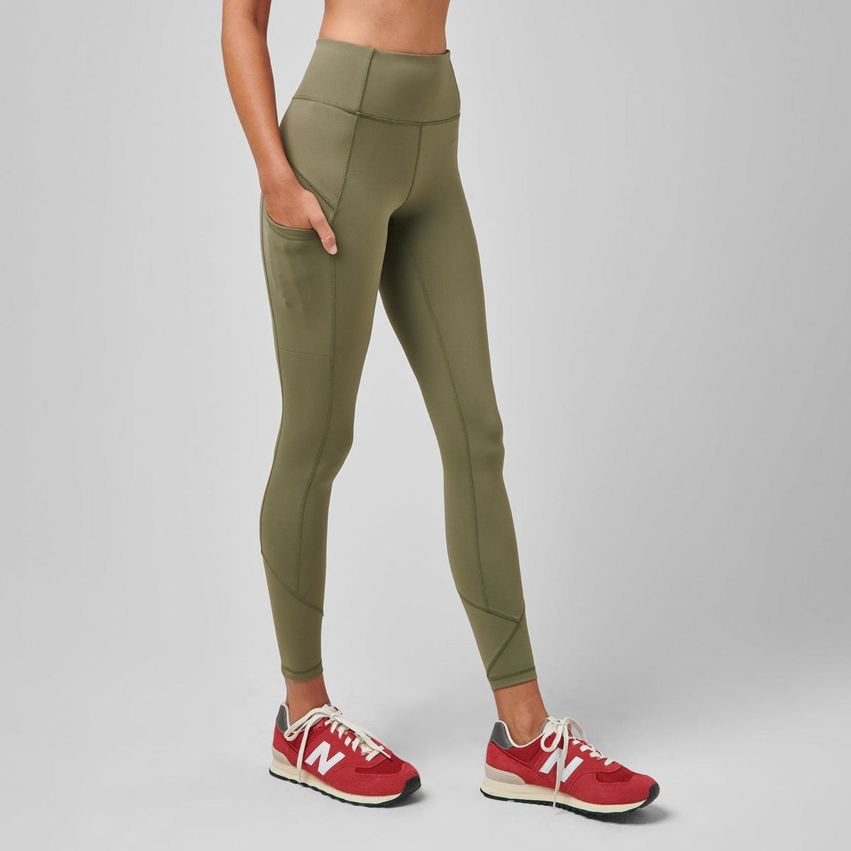 Greatness Wins Women's High Output Sports Legging | Slate Green
