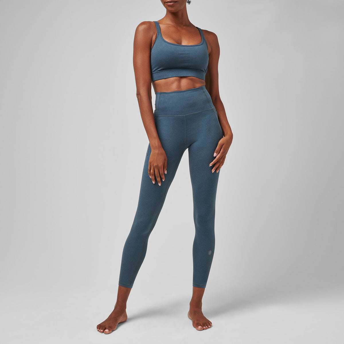 Greatness Wins Women's High Waist Essential Legging | Dark Sky