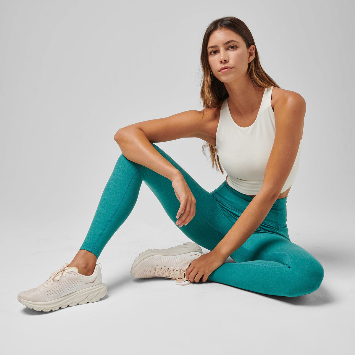 Greatness Wins Women's High Waist Essential Legging | Deep Jade