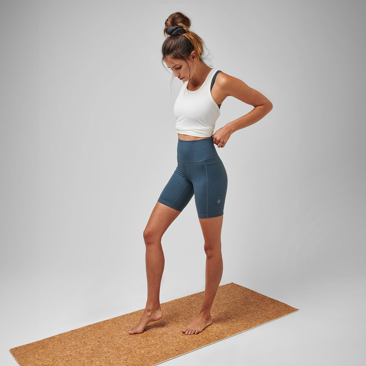 Greatness Wins Women's High Waist Essential Short | Dark Sky
