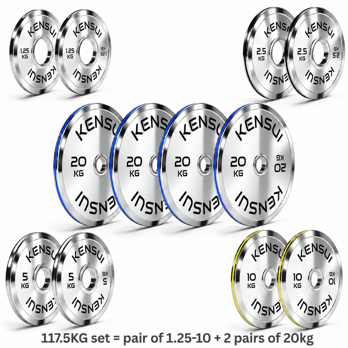 Calibrated Chrome Weight Plates (KGS)