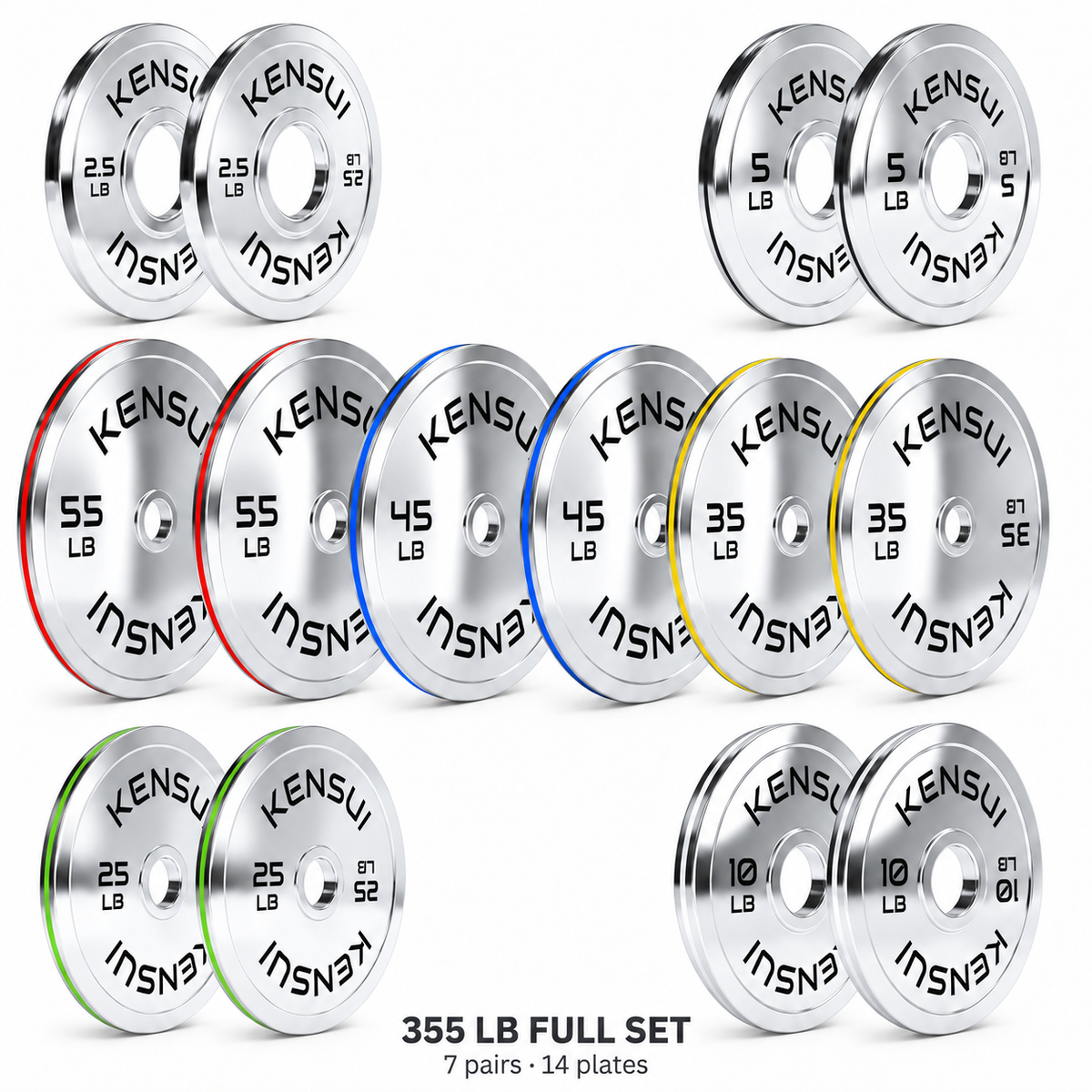 Calibrated Chrome Weight Plates (LBS)