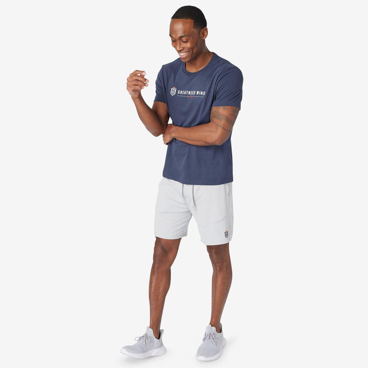Greatness Wins Men's Logo Graphic Tee | Navy