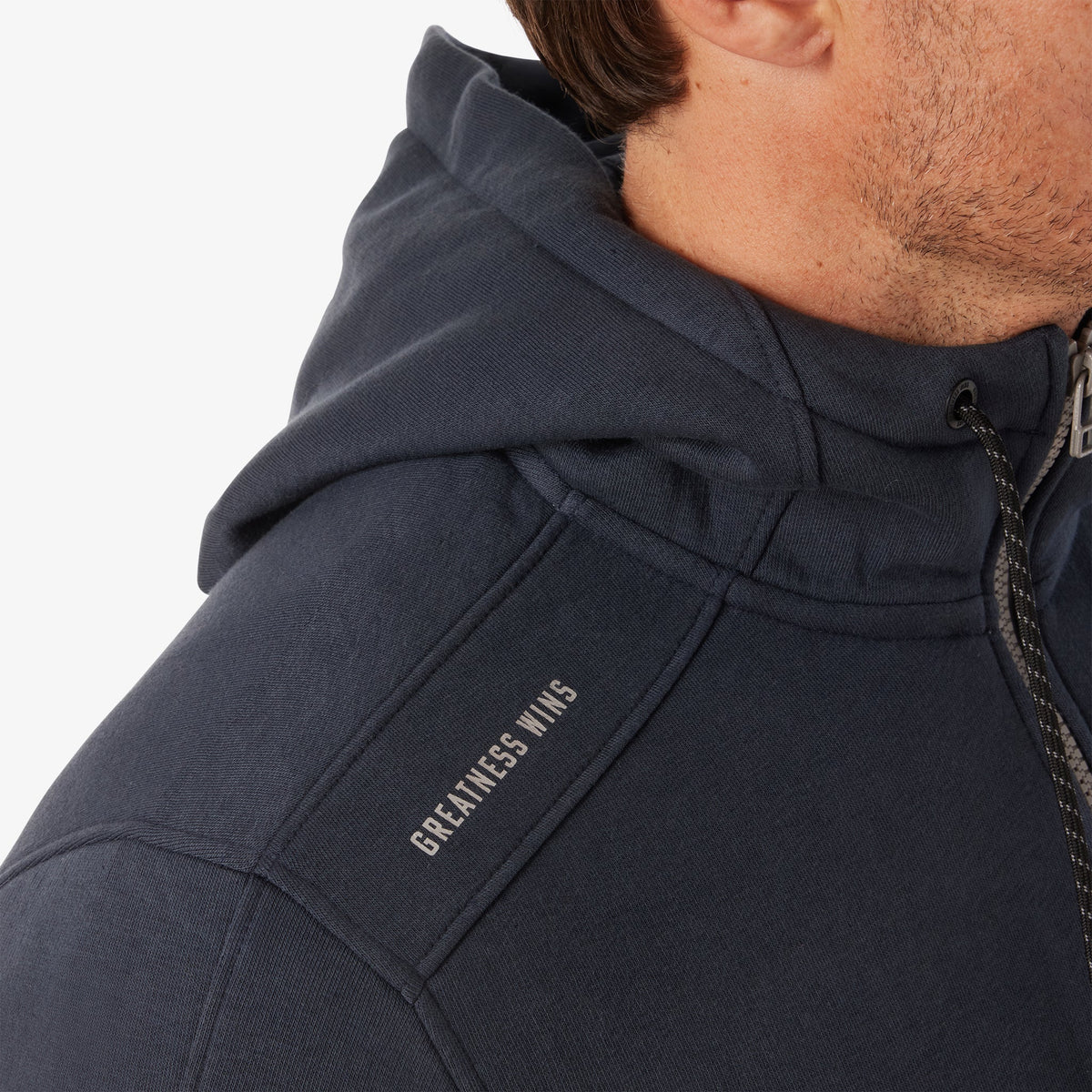 Greatness Wins Men's Performance Sweat Hoodie | Navy