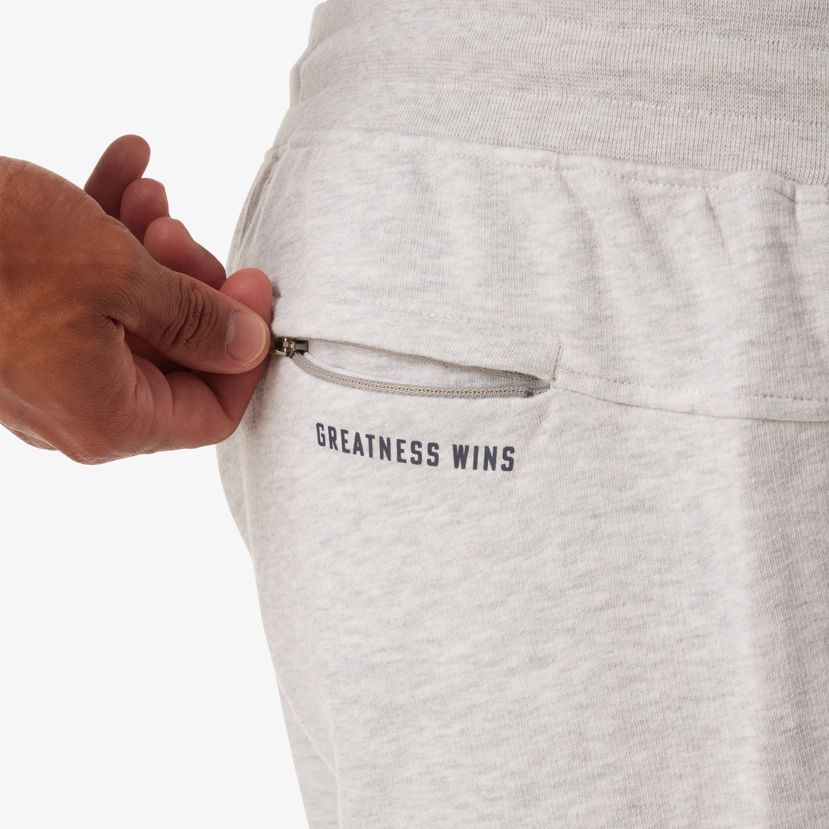 Greatness Wins Men's Performance Sweatpant | Athletic Gray Heather