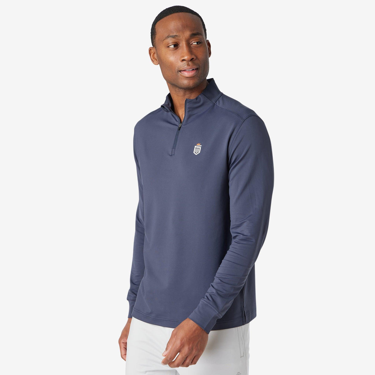 Greatness Wins Men's Performance Training Quarter Zip | Navy