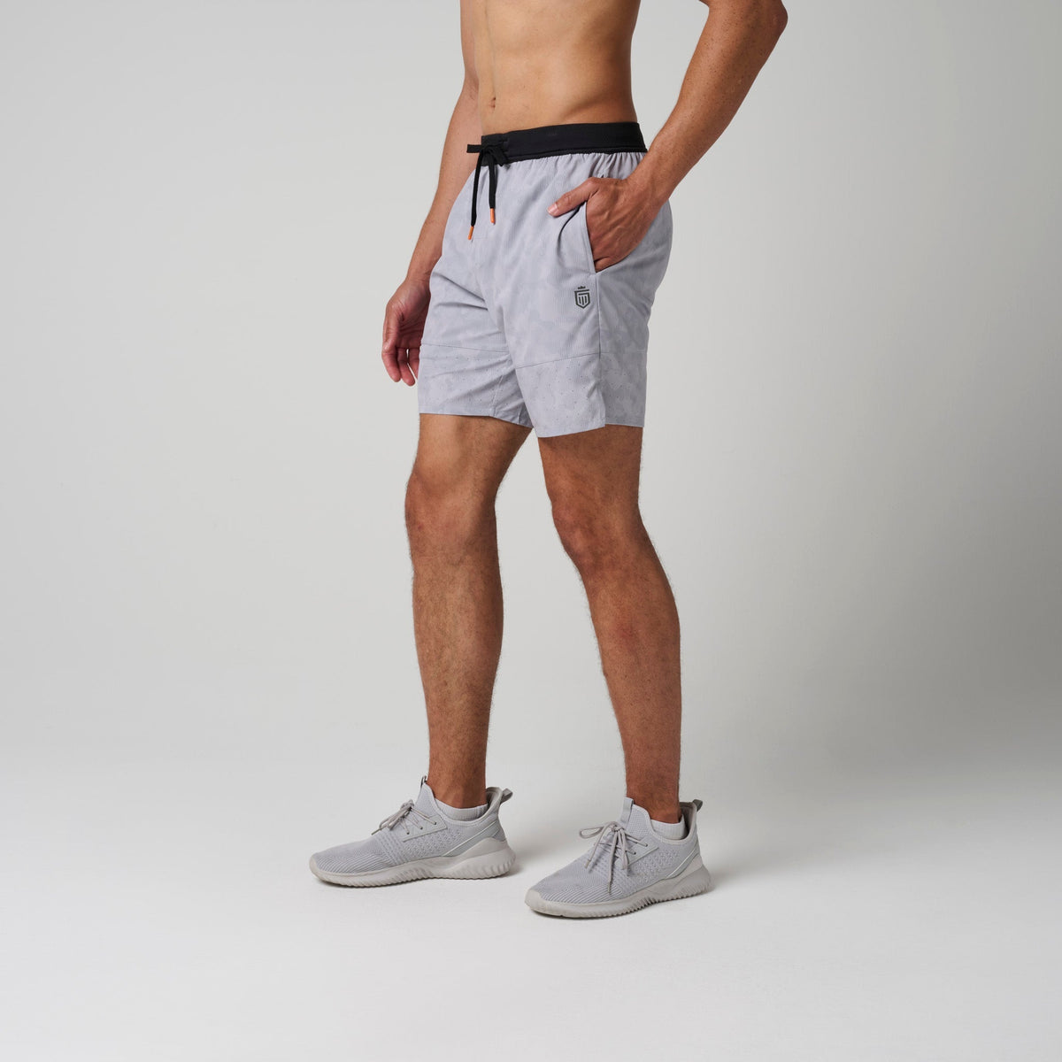 Greatness Wins Men's Performance Training Short | Ash Gray Camo