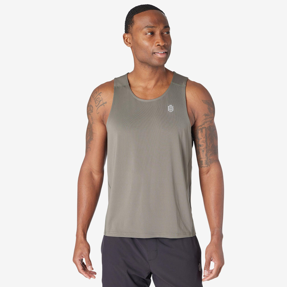 Greatness Wins Men's Performance Training Tank | Rustic Metal