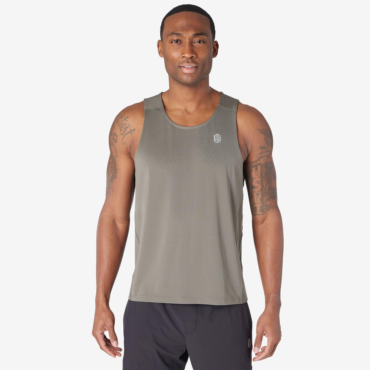 Greatness Wins Men's Performance Training Tank | Rustic Metal