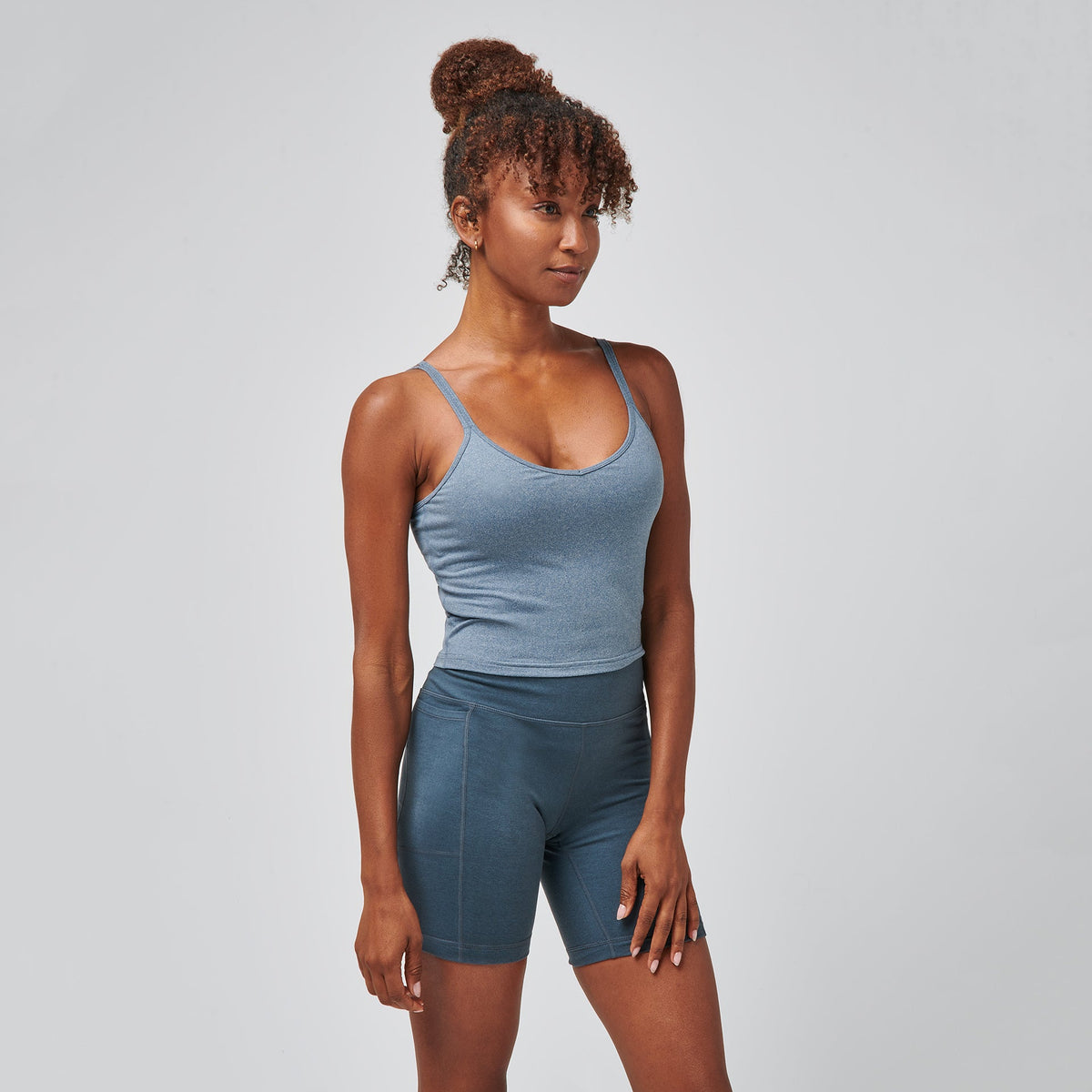 Greatness Wins Women's Slender Strap Tanklette | Dark Sky Heather