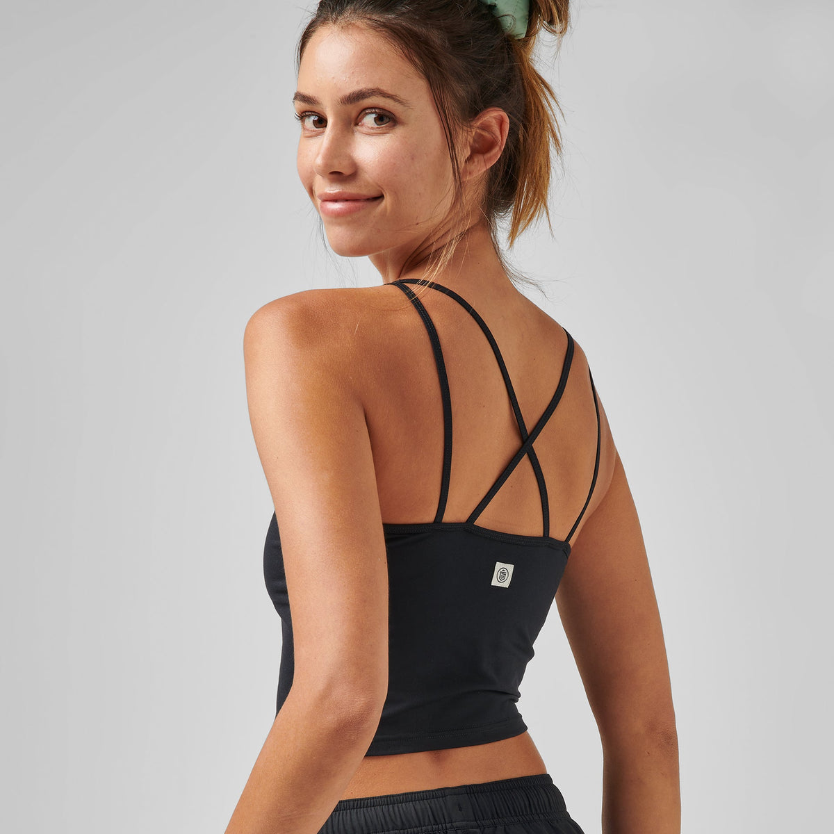 Greatness Wins Women's Slender Strap Tanklette | Black