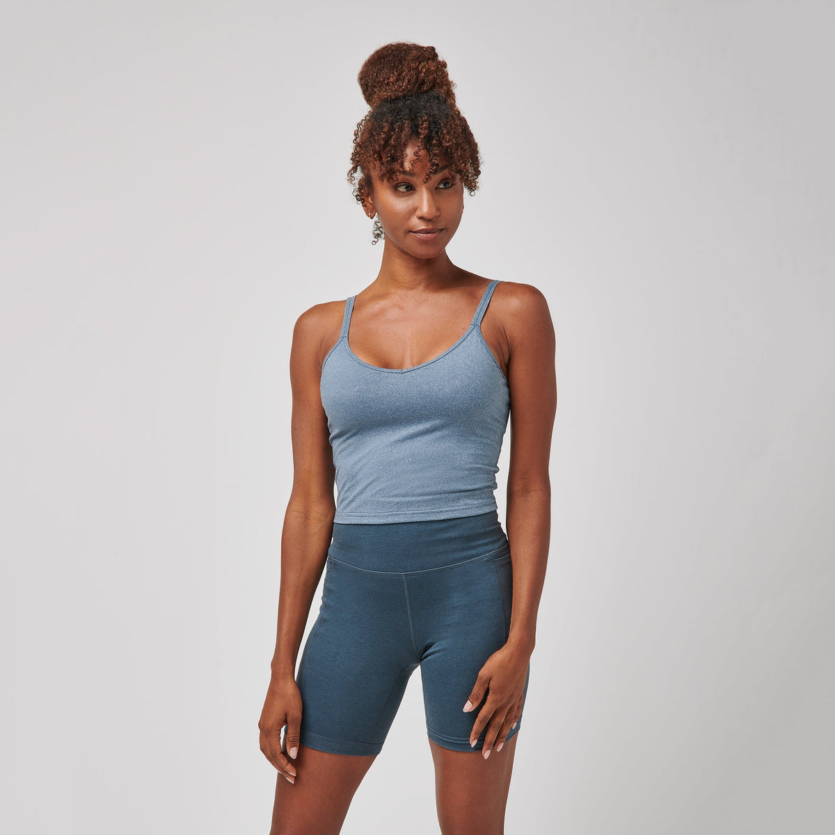 Greatness Wins Women's Slender Strap Tanklette | Dark Sky Heather