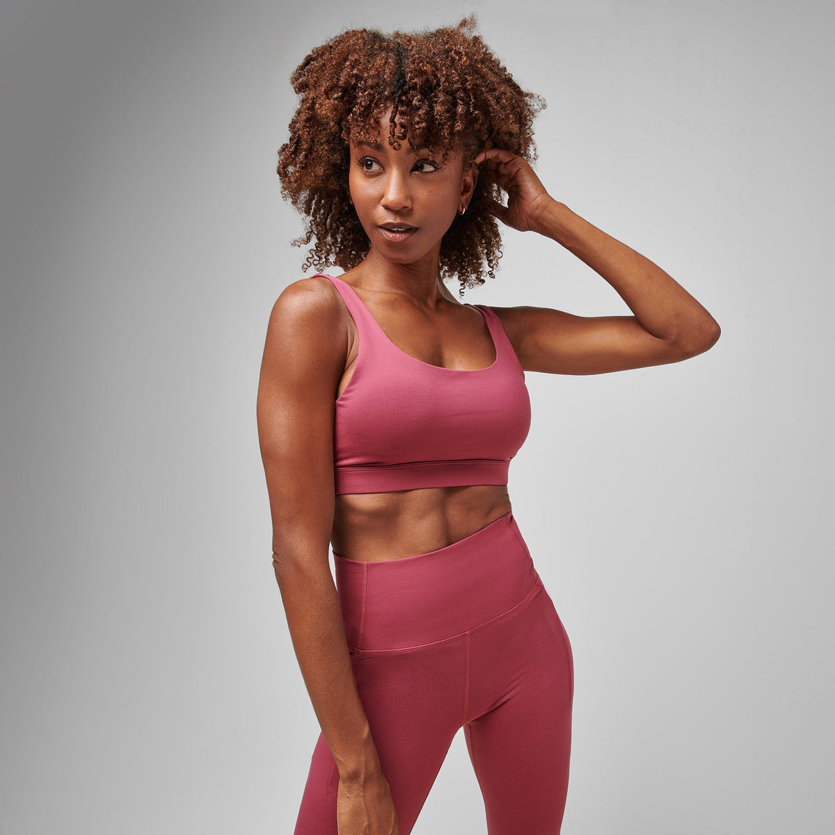 Greatness Wins Women's Square Neck Essential Bra | Plum