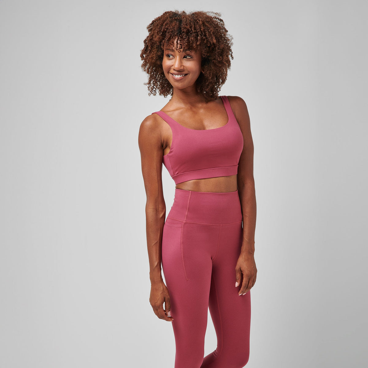 Greatness Wins Women's Square Neck Essential Bra | Plum