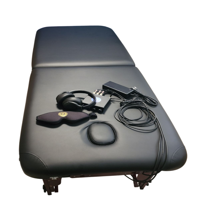 Vibroacoustic Therapy Massage Table - 750lb Capacity, Bluetooth, Portable, 8 Transducers