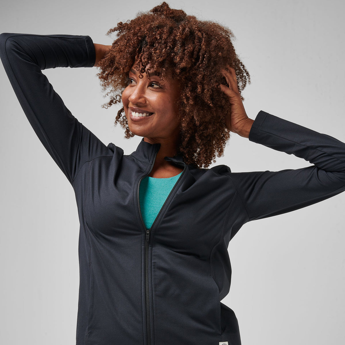 Greatness Wins Women's Core Tech Full Zip | Black