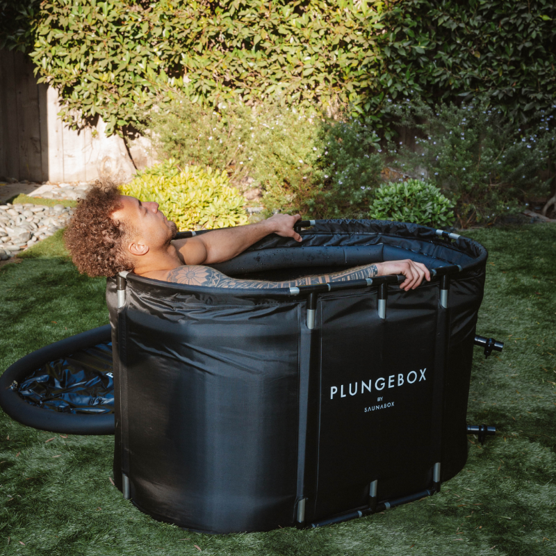 SaunaBox® Recovery Bundle XL – SmartSteam Sauna + PlungeBox XL Cold Plunge with ½ HP Chiller
