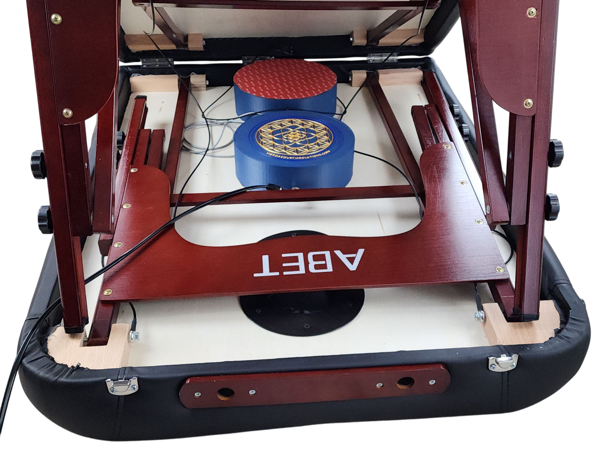 Vibroacoustic Massage Table Attachment Bundle - Universal Fit System with Meditation Cushion & Amplifier