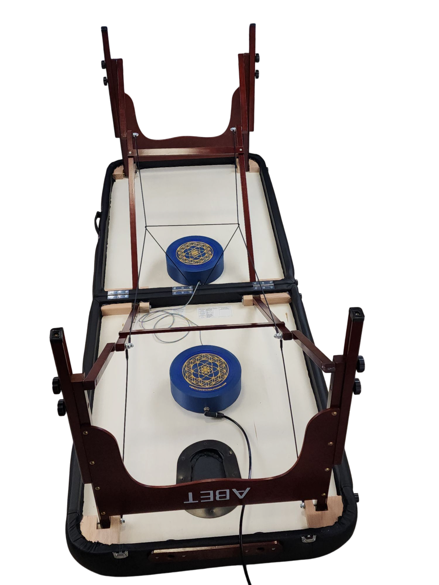 Vibroacoustic Massage Table Attachment Bundle - Universal Fit System with Meditation Cushion & Amplifier