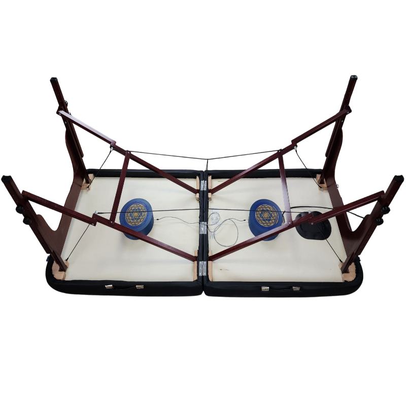 Vibroacoustic Massage Table Attachment Bundle - Universal Fit System with Meditation Cushion & Amplifier