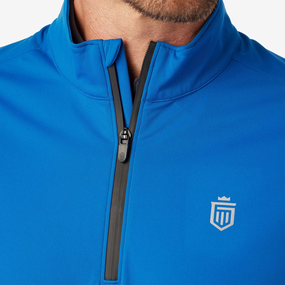 Greatness Wins Men's 3-Layer Quarter Zip Shell Jacket | Sapphire Blue