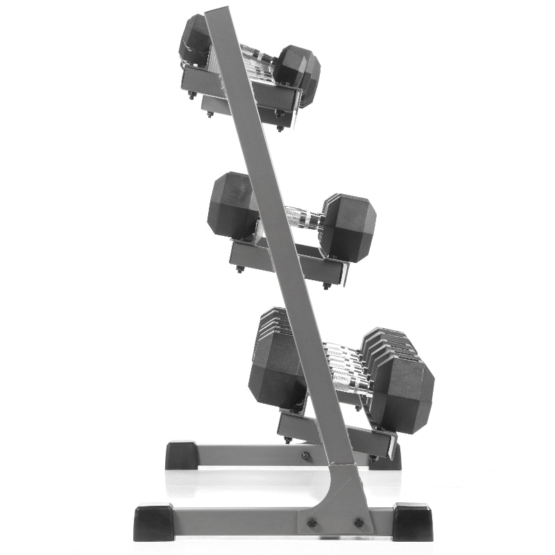 XMARK 3-Tier Dumbbell Rack | Holds Up to 10 Pairs | Heavy-Duty Steel Storage