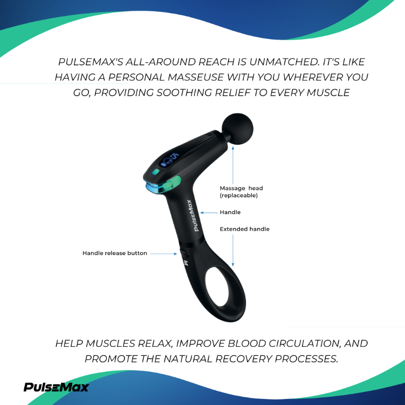 PulseMax Massage Gun - Professional Deep Tissue Percussion Massager for Muscle Recovery, Pain Relief & Relaxation