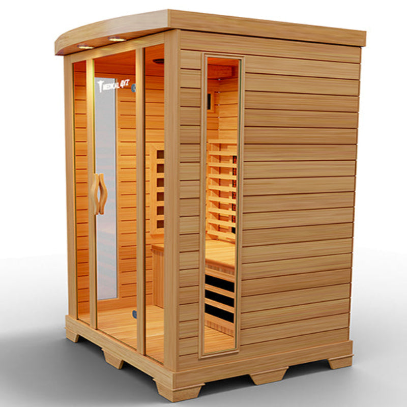 Medical Saunas – Medical 4 Two-Person Full Spectrum Infrared Sauna, Hemlock Wood, 6 Heaters, 1700 W