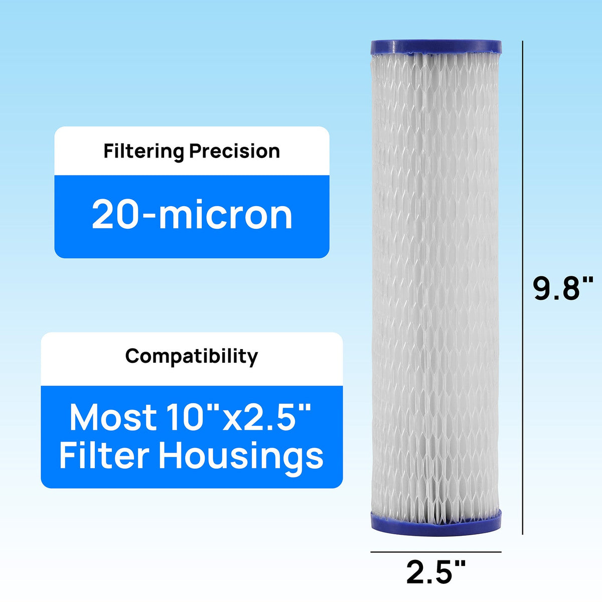 TURBRO Ice Bath Chiller Replacement Filters, 5-Pack
