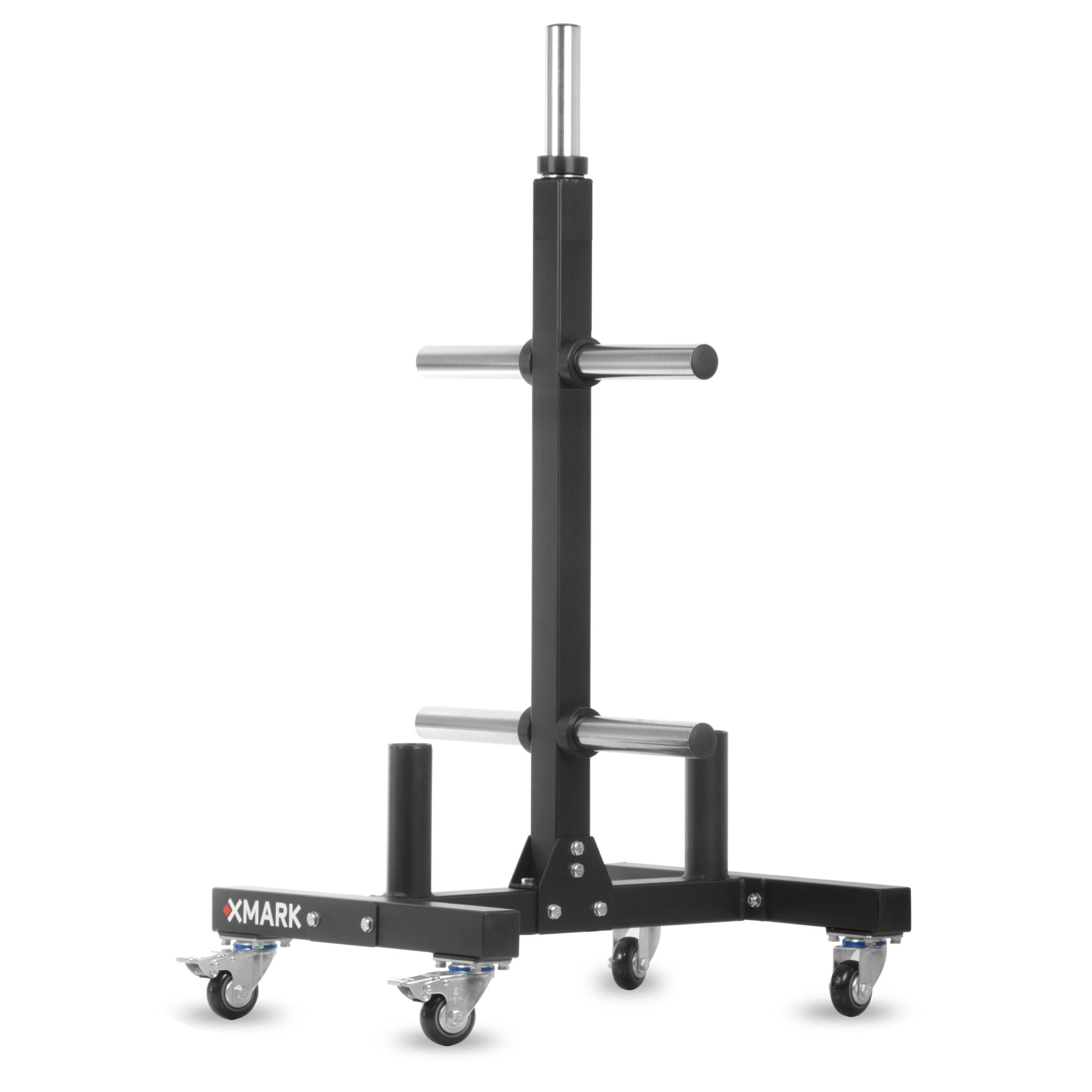 XMARK Commercial Bumper Plate Tree on Castors with Dual Bar Holders