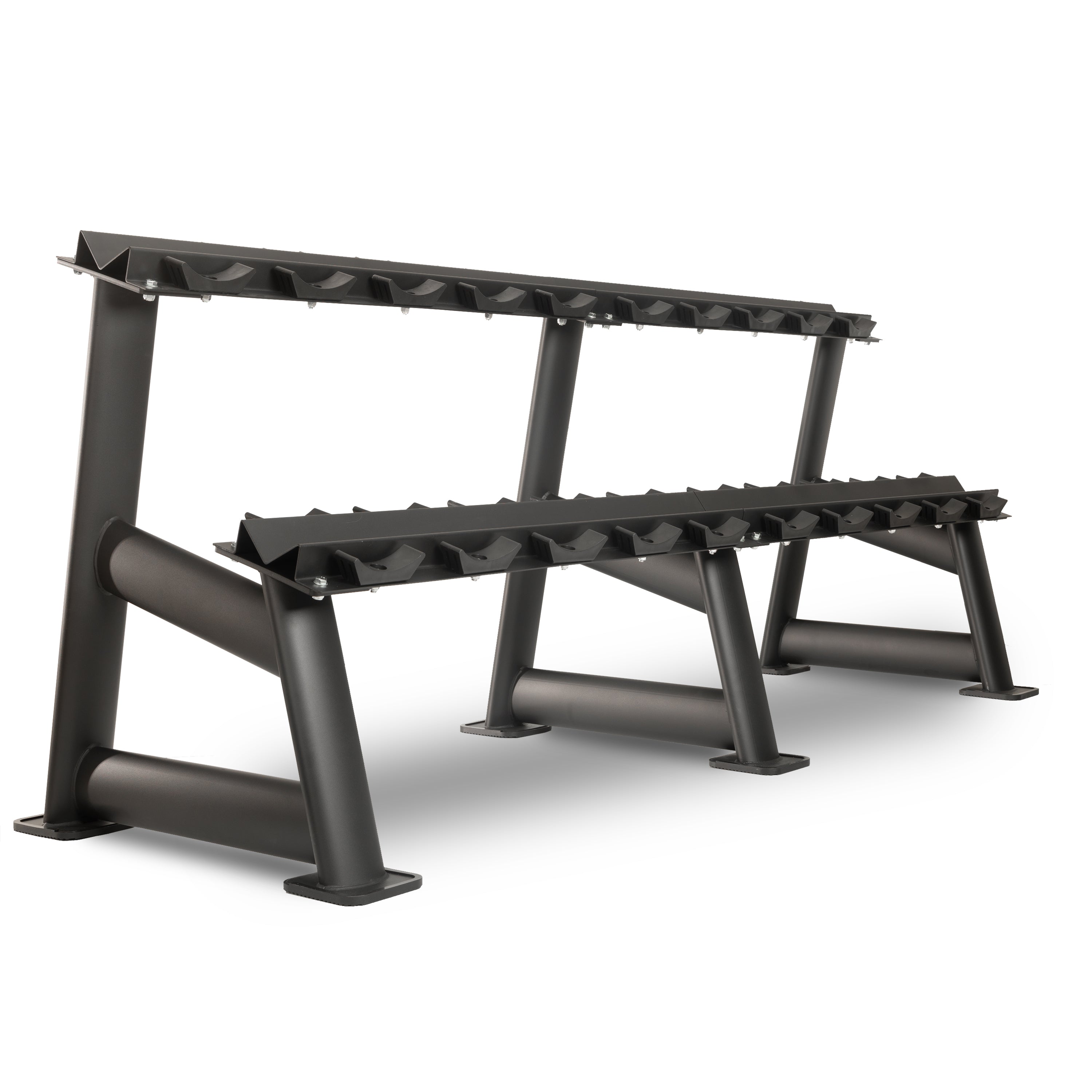 Xmark Commercial 2-Tier Dumbbell Rack - 10 Dumbbell Pairs