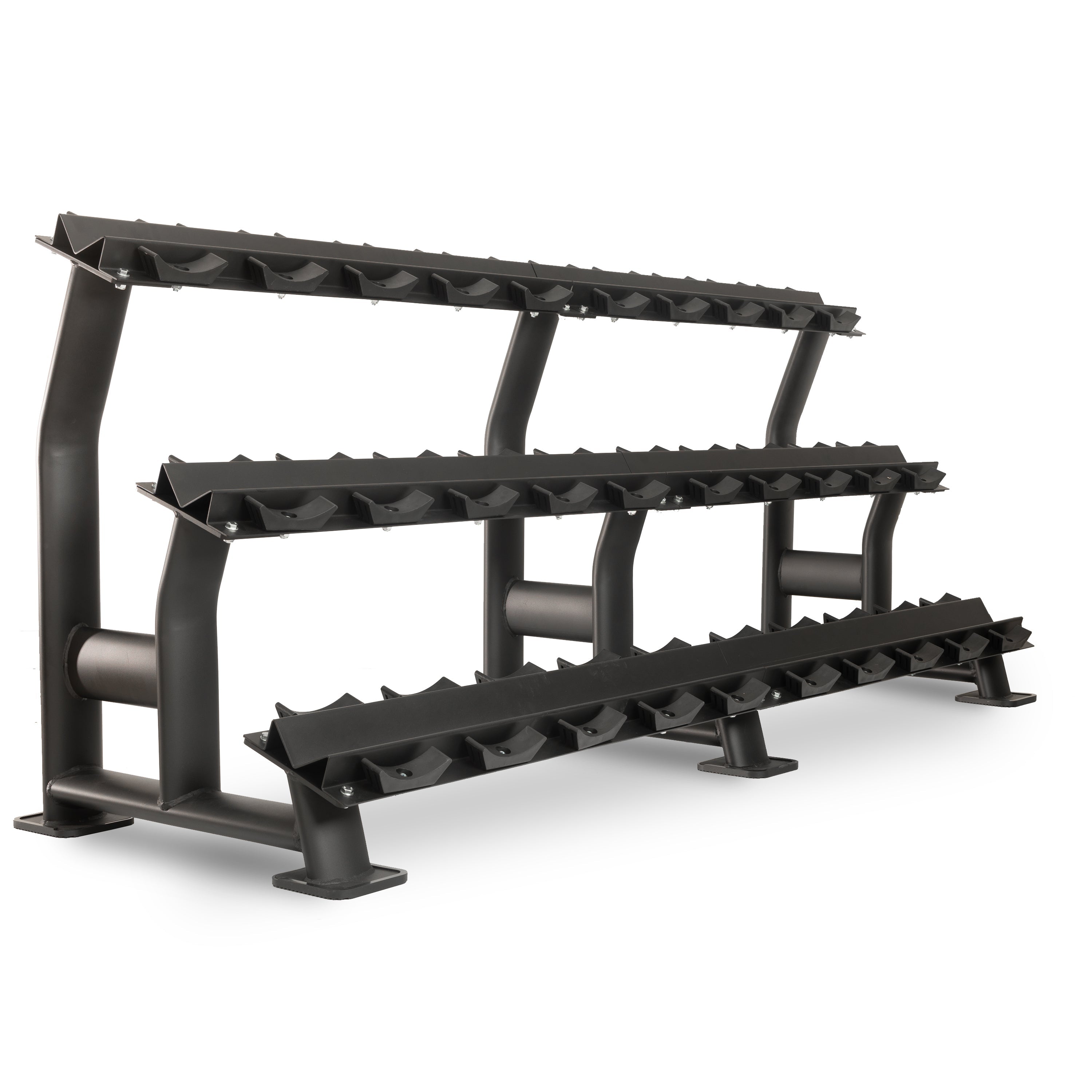 XMARK Commercial 3-Tier Dumbbell Racks - 15 Dumbbell Pairs