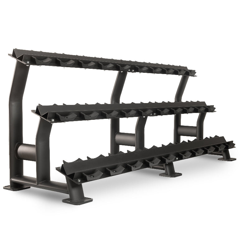 XMARK Commercial 3-Tier Dumbbell Rack – 15 Pair Capacity