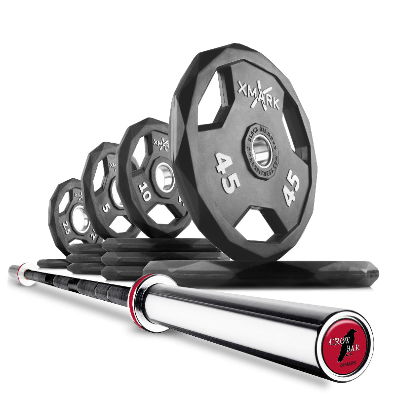 XMARK Black Diamond Olympic Weight Plates & Barbell Sets
