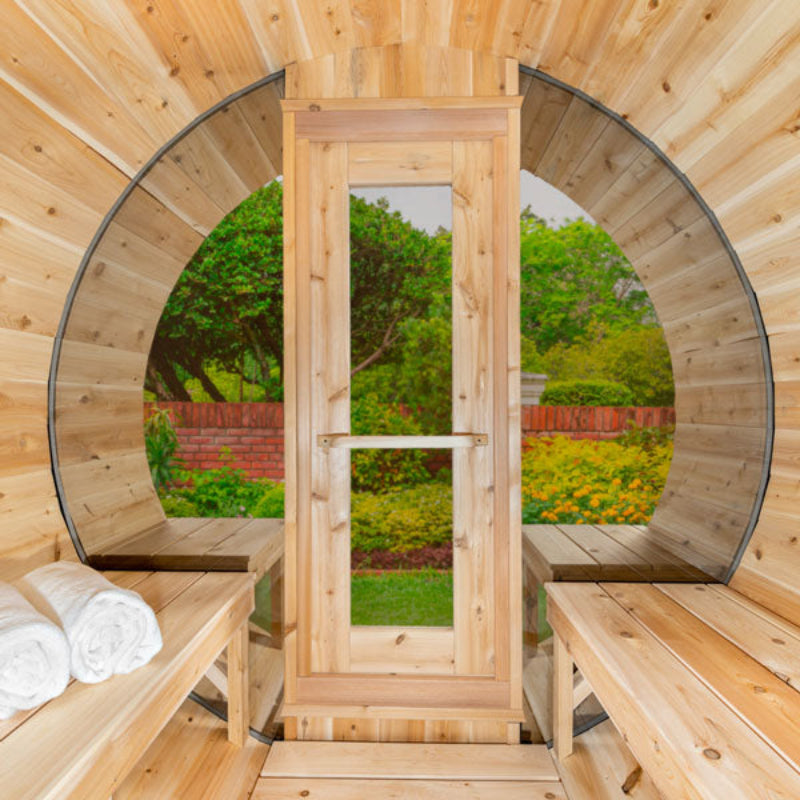 Leisurecraft Serenity MP Barrel Sauna – Canadian Timber Collection
