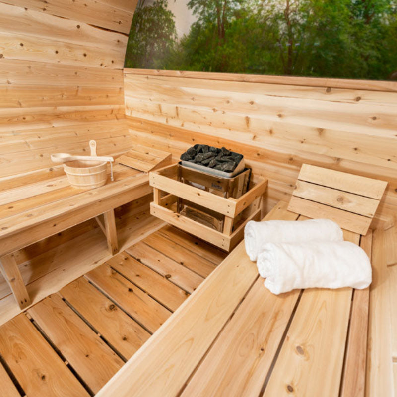 Leisurecraft Serenity MP Barrel Sauna – Canadian Timber Collection