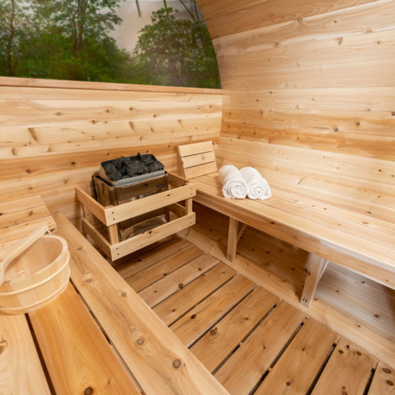 Leisurecraft Serenity MP Barrel Sauna – Canadian Timber Collection