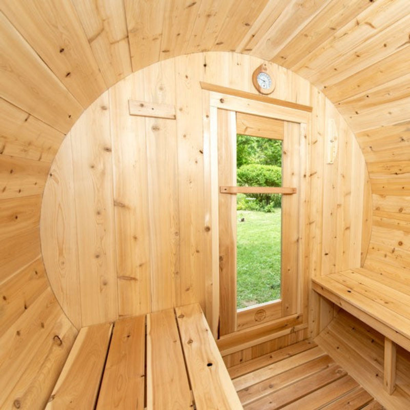 Leisurecraft CT Harmony Barrel Sauna – Canadian Timber Collection
