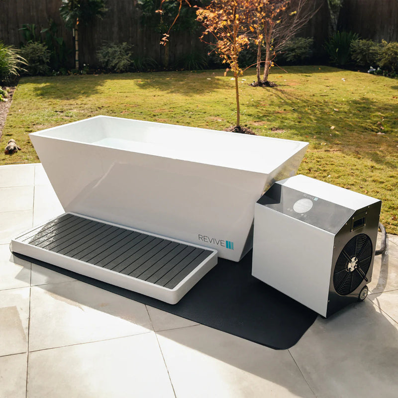 Revive 6-Person Traditional Sauna & Acrylic Plunge – 32–107°F, 1HP Chiller, WiFi Control